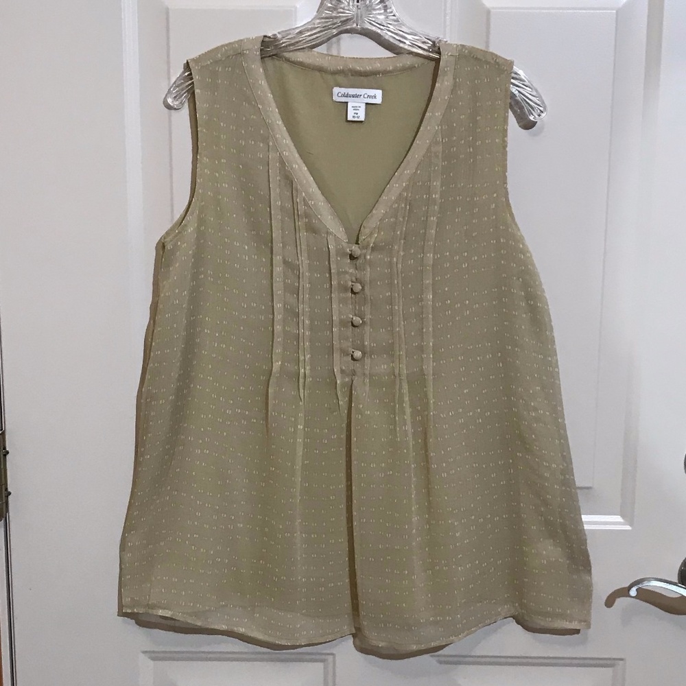 Coldwater Creek Chiffon Sleeveless Top